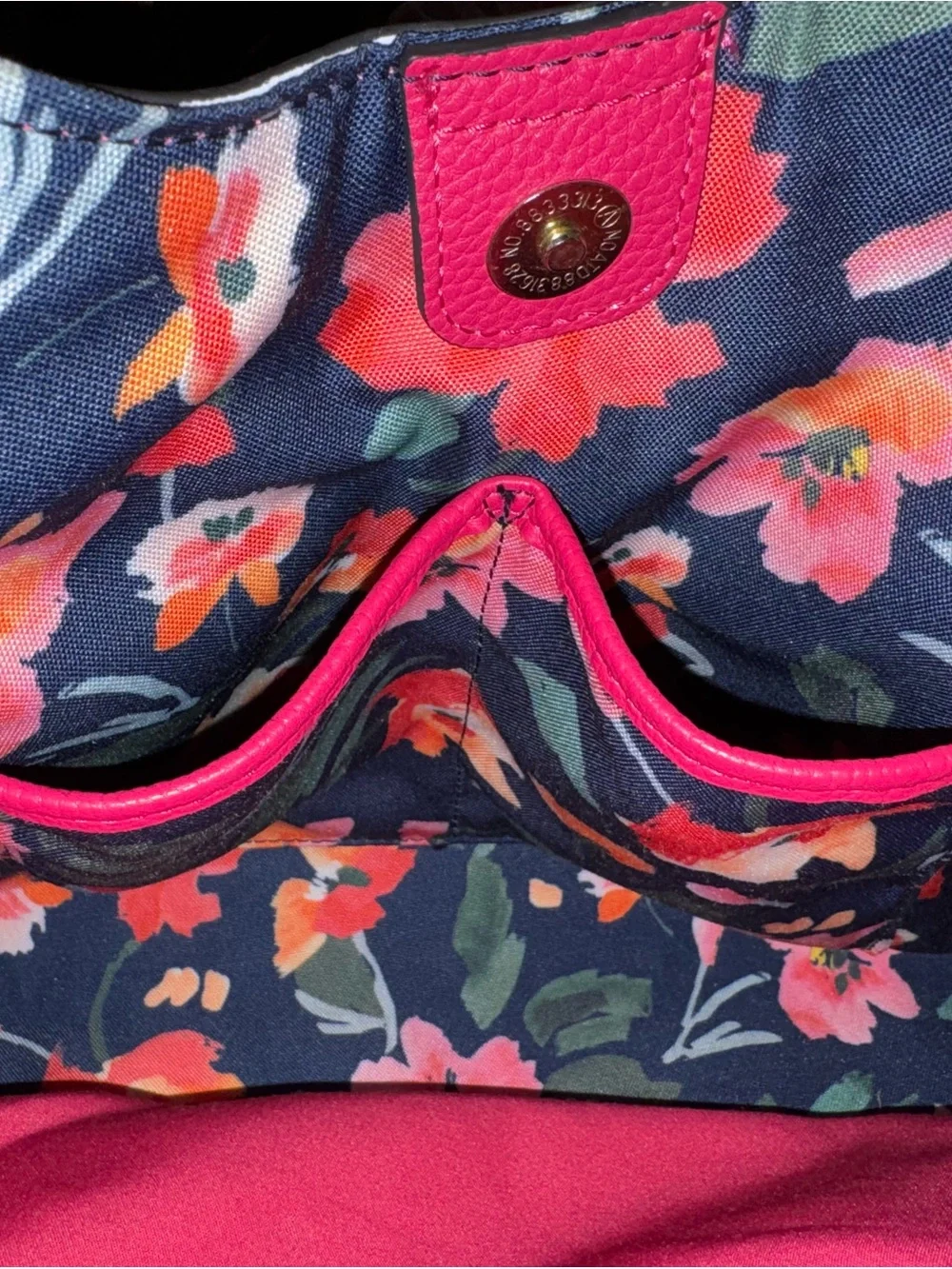 Nanette Lepore Fuchsia Pebbled Vegan Leather Shoulder Bag Tote